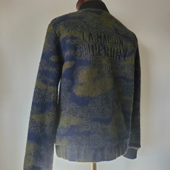 SUPERDRY Evie  wool bomber. Size medium - Picture 7 of 15